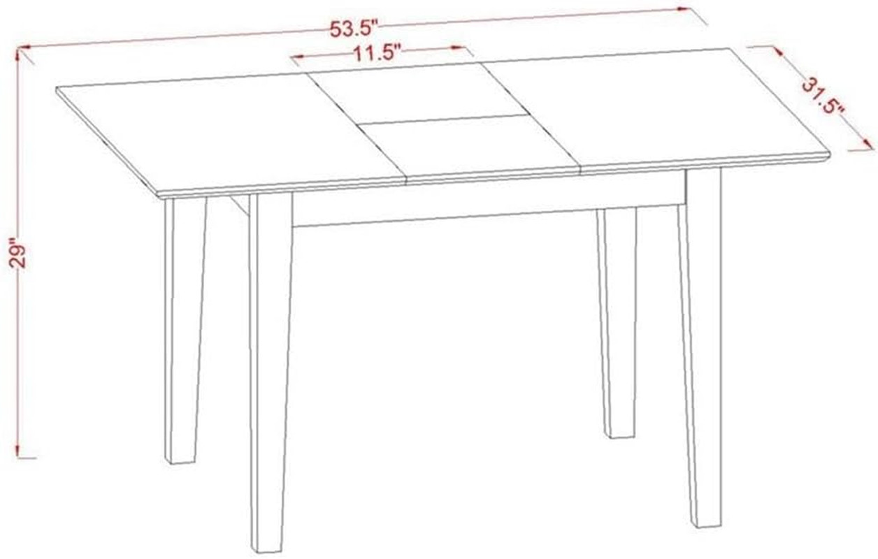NOEN5-OAK-51 5 Piece Dinette Set Includes a Rectangle Dining Room Table with But