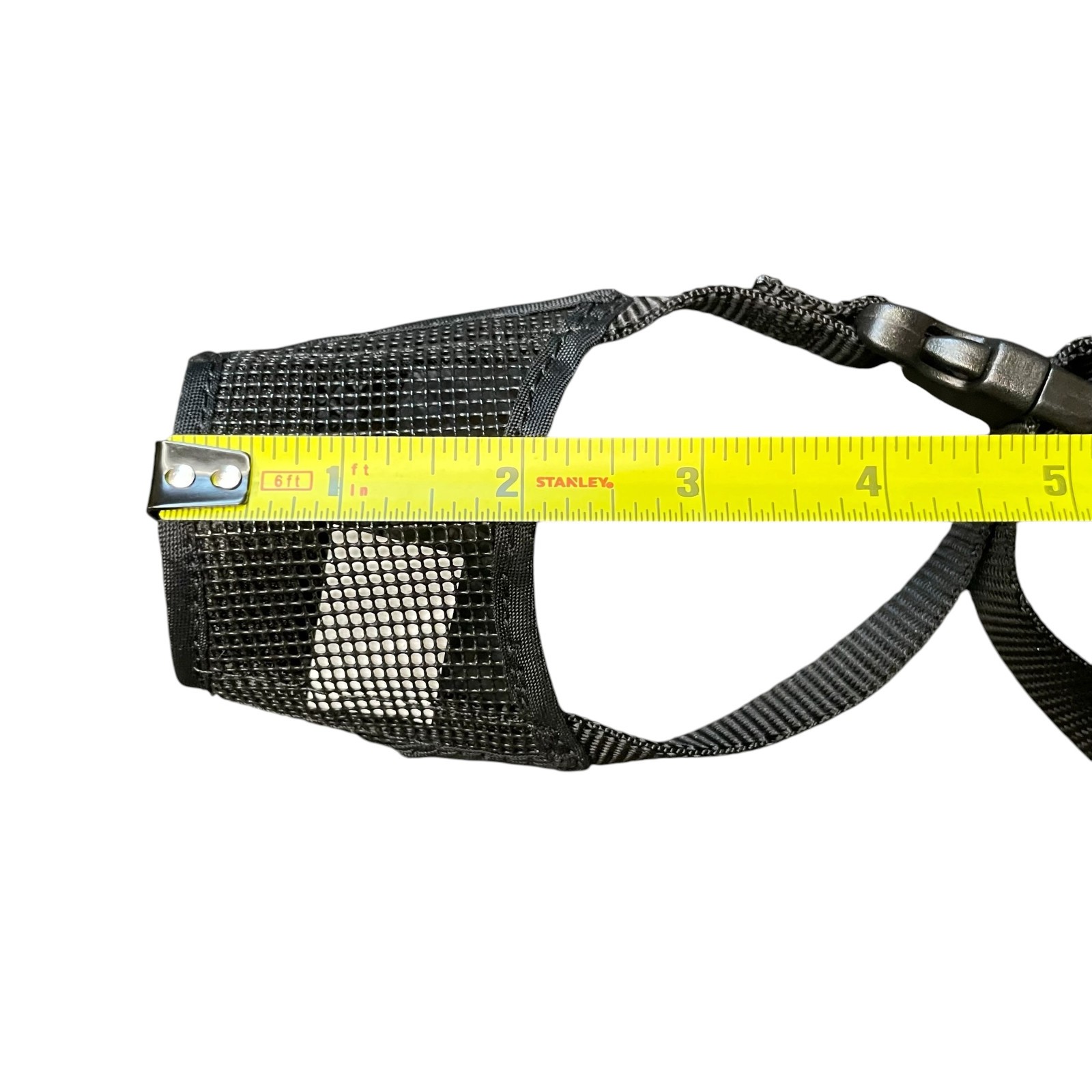 Small Dog Muzzle Size 3 Black Mesh Adjustable Nylon Strap Custom Fit Breathable