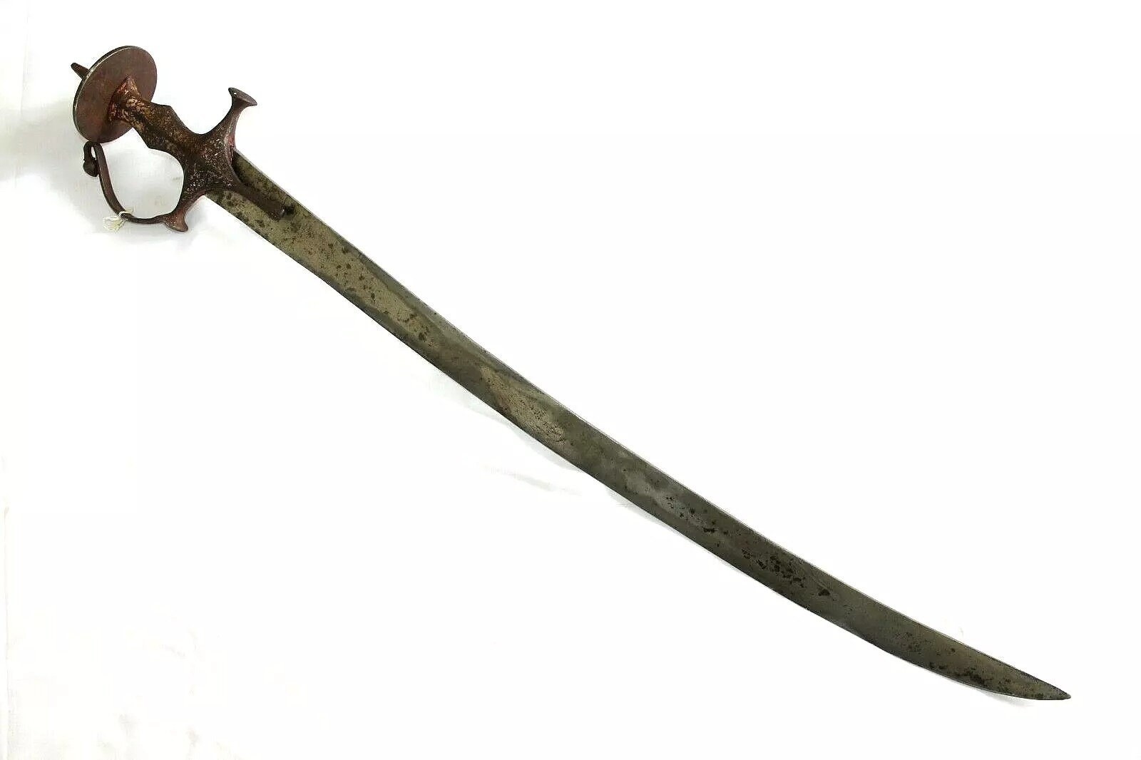 Antique Old Sword Knife Wootz Faulad Steel Blade Pure Silver Work on Handle C694