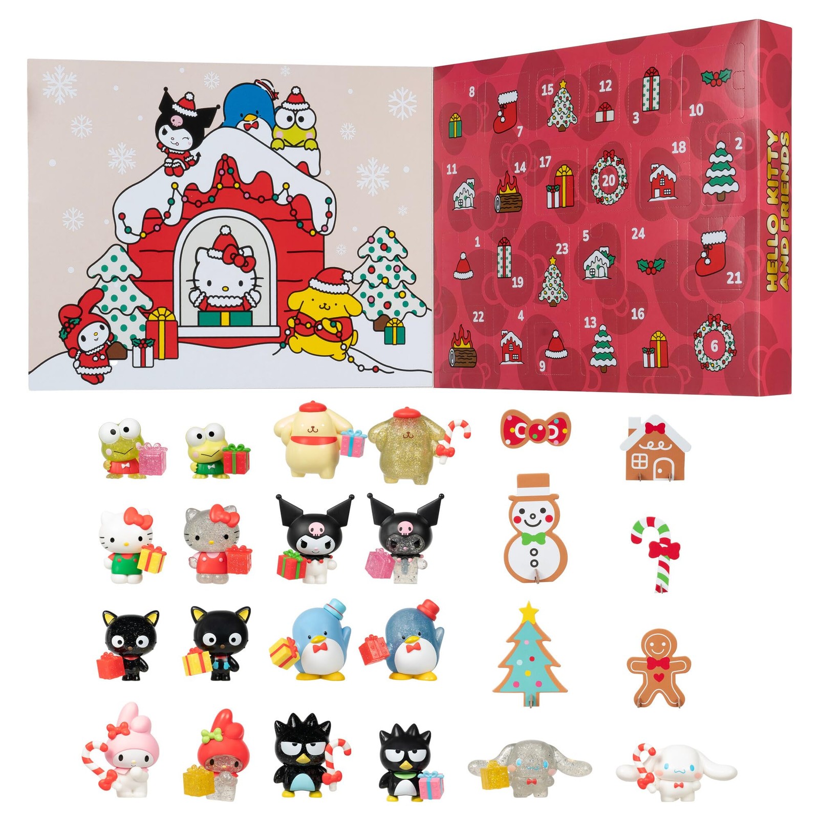 Jazwares Hello Kitty Friends Holiday Advent Calendar - 24 Exclusive Items