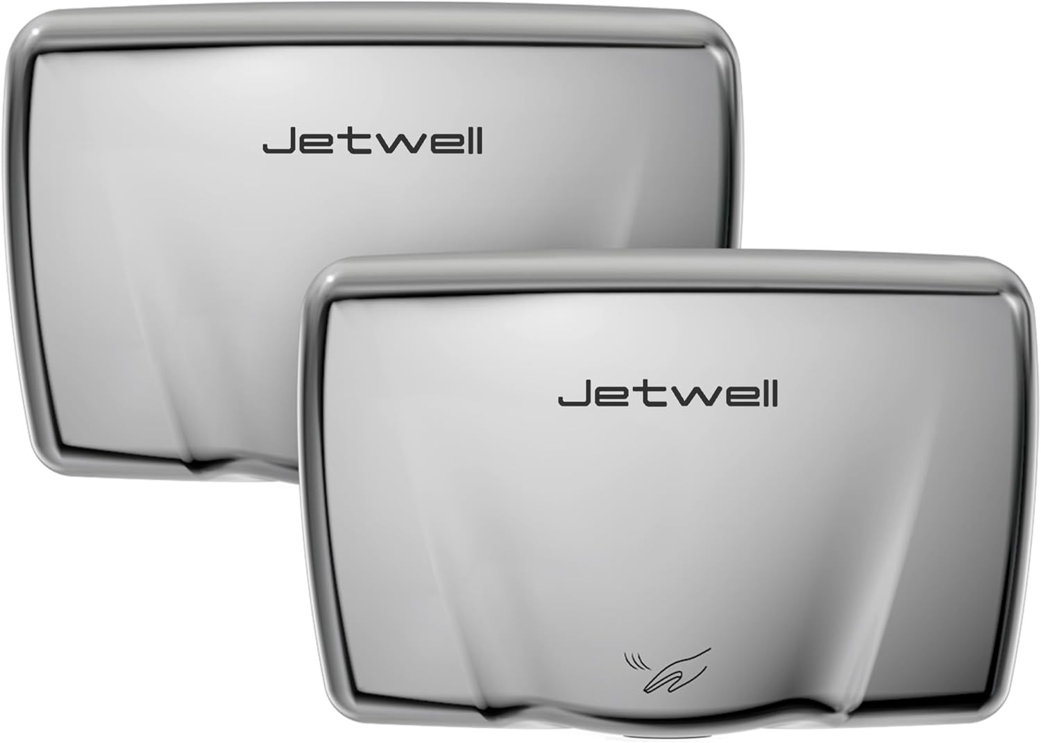 2 Pack Compact Hand Dryer For Bathrooms Commercial Heavy Duty High Speed Stainle