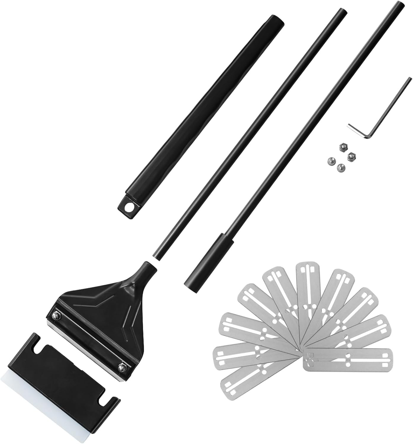 24.4 Inch Aquarium Algae Scraper for Glass Fish Tank Cleaning Tool Black