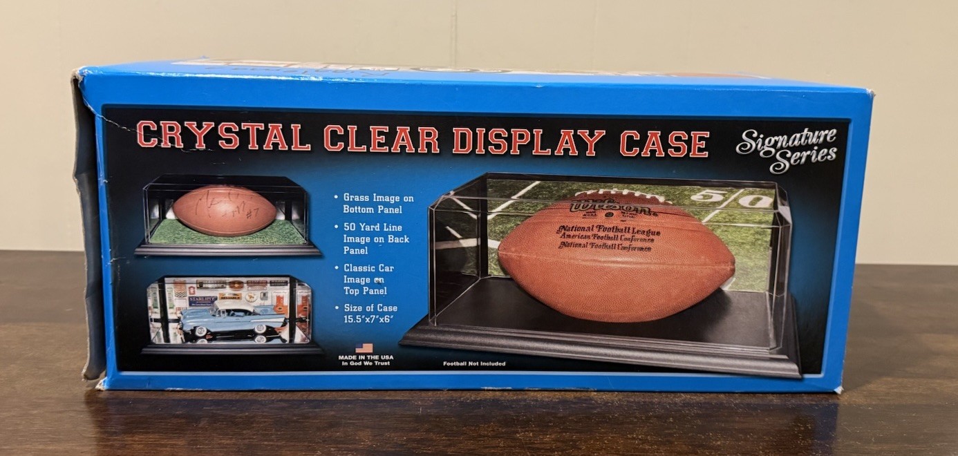Signature Series Clear Football/ Car Display Case Holder 15.5" x 7"x 6" USA Made