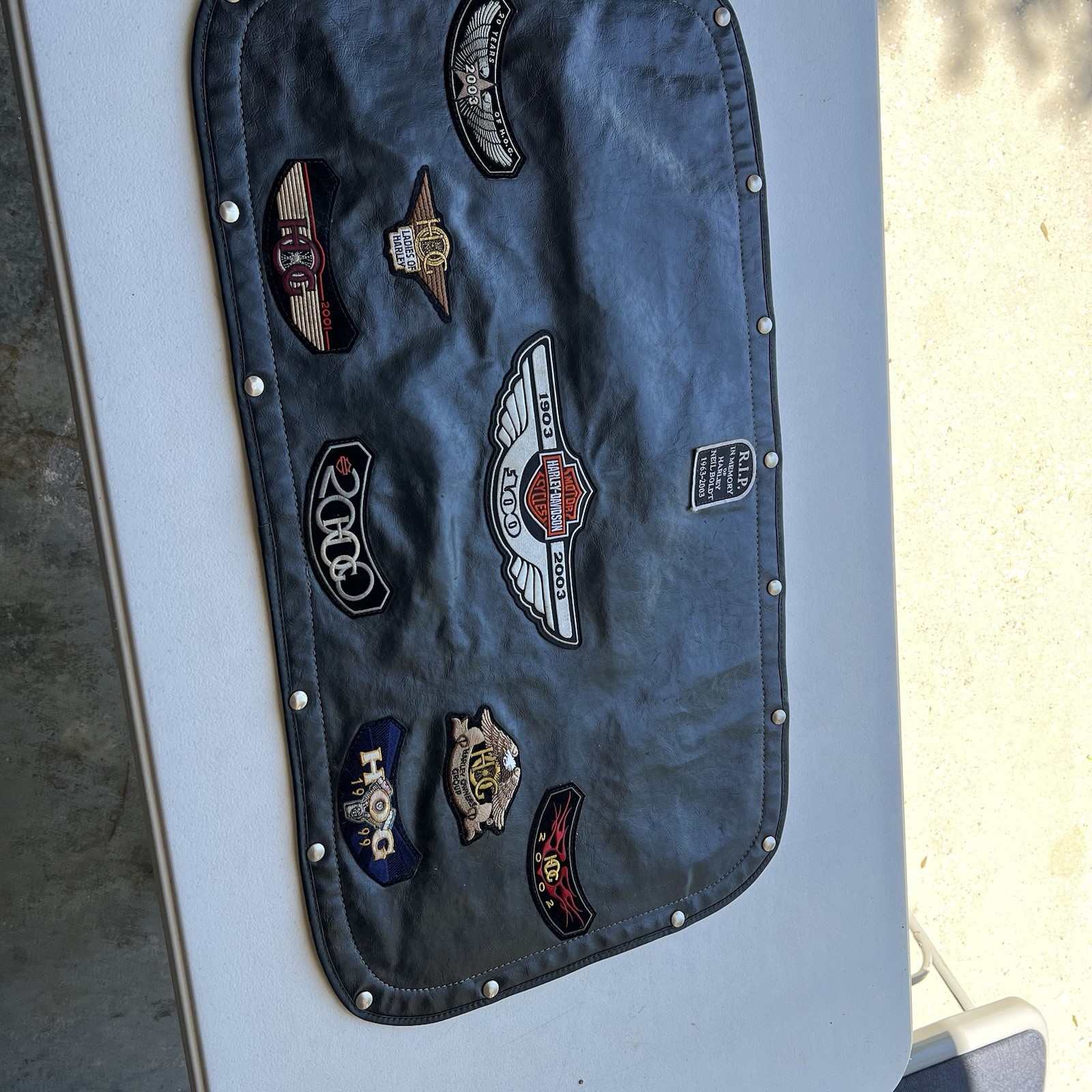 Harley Davidson HOG 100th Anniversary Patch Display Panel Memorial 1999-2003
