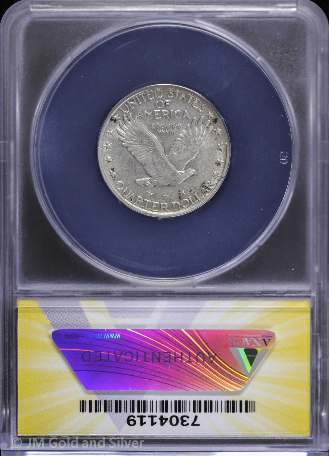 1923 25C Standing Liberty Quarter ANACS AU 50 About Almost Uncirculated