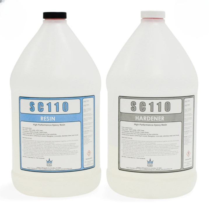 CLEAR EPOXY RESIN 1 GALLON KIT - UV RESISTANT - MARINE GRADE - New