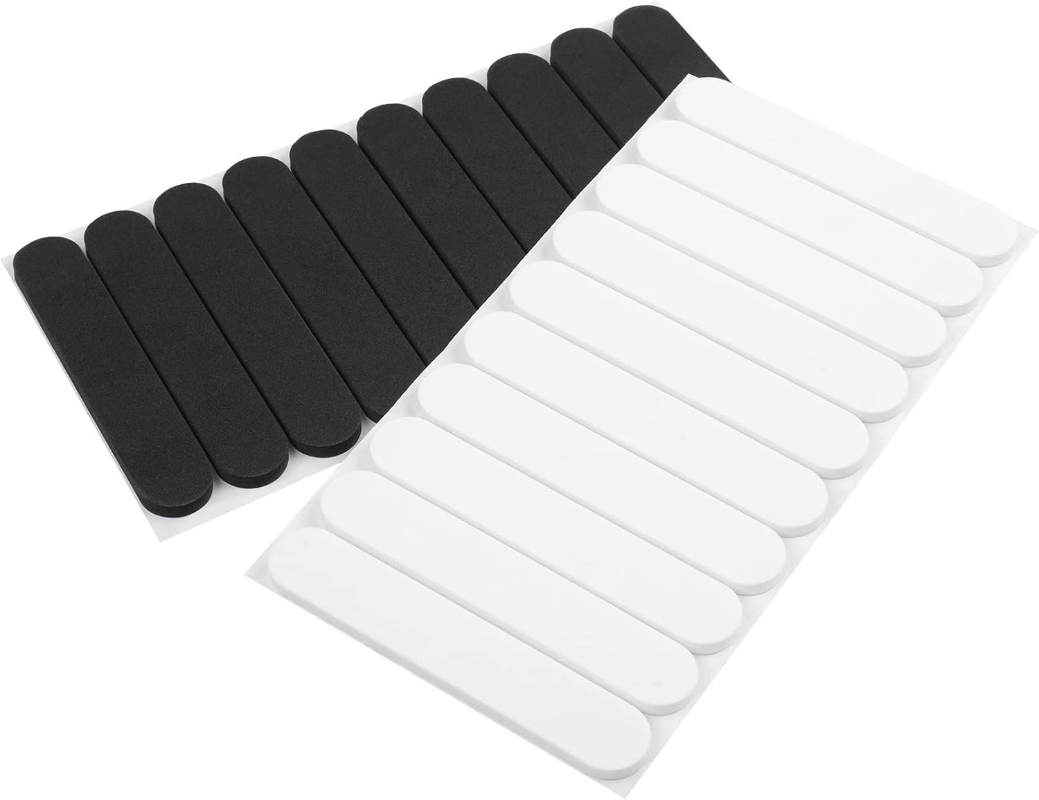 45PCS Hat Size Tape Reducer, Foam Sweatband Strips for Hats, Black & White