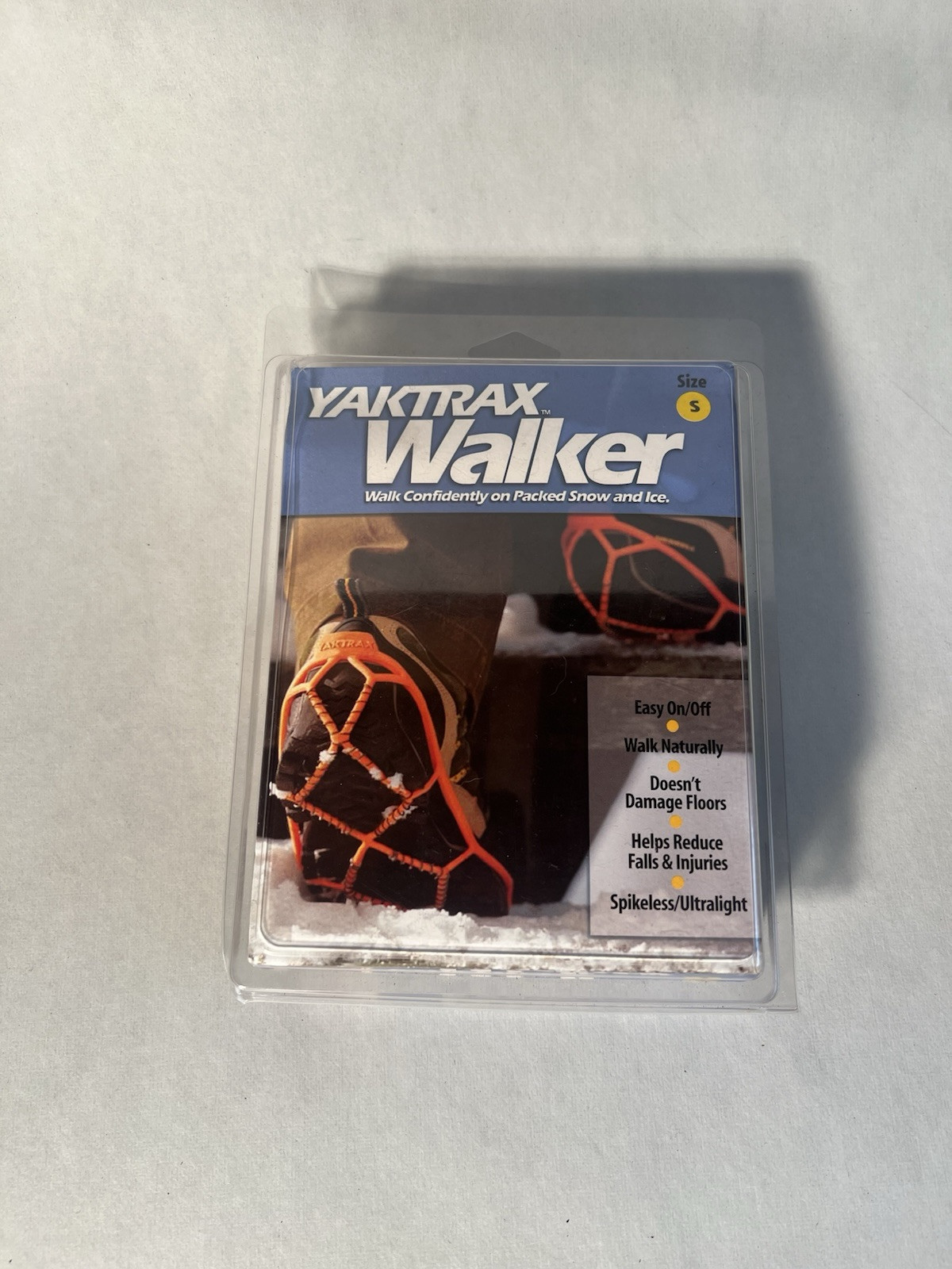 NEW Yaktrax Walker Traction Cleats Size Small, Safety on Snow & Ice (Color Neon)