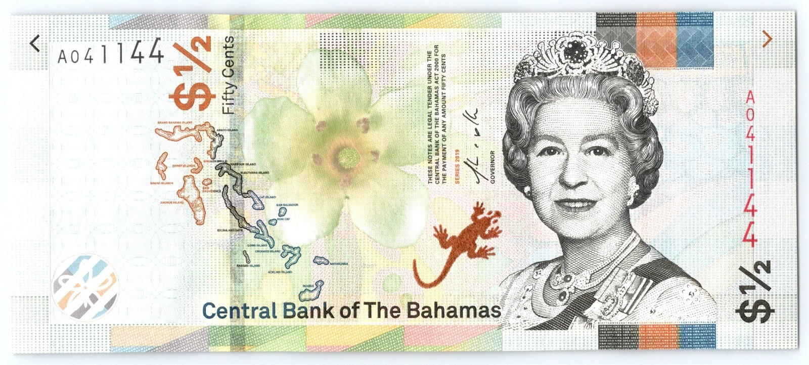 Bahamas - 1/2 Dollar (50 Cents) - 2000 - WPM# A041144