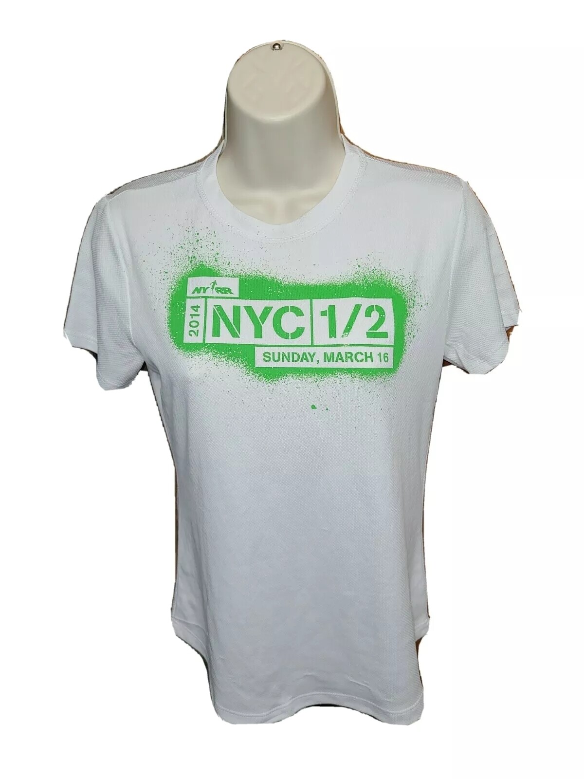 2014 NYRR NYC 1/2 Marathon Womens Small White Jersey