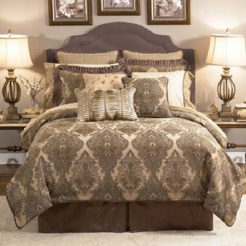 Croscill Home Maximilian 26-Inch by 26-Inch European Sham Brawn