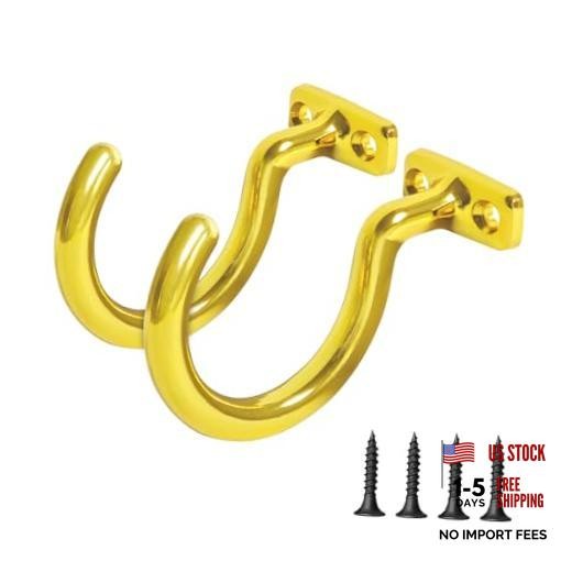 2pcs Billiards Bridge Hook with 4 Mounting Screws, Pool Ball Rack Hook for Gold