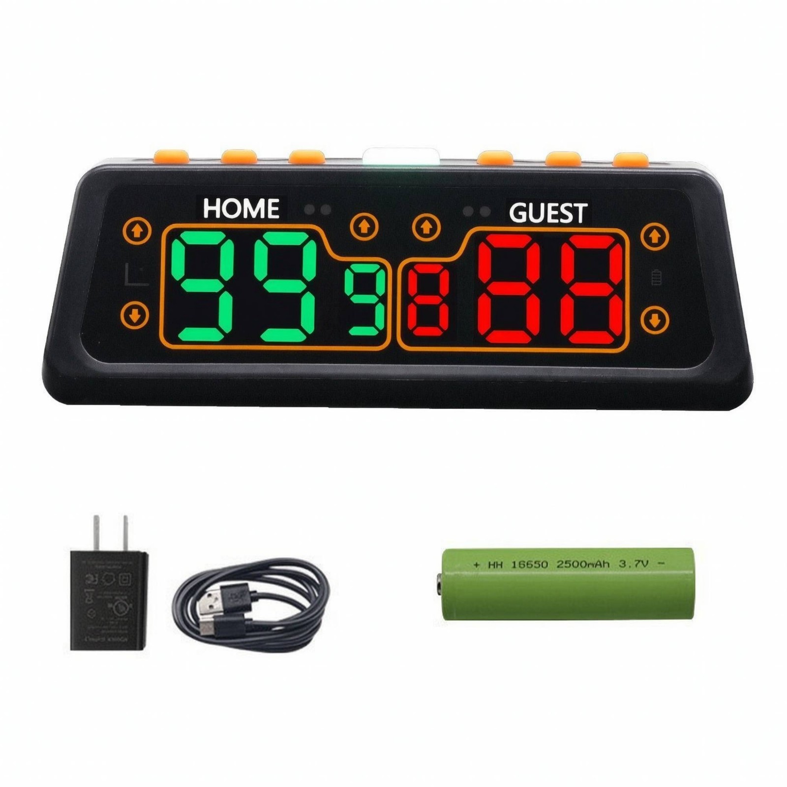 Double-Sided Scoreboard Rechargeable Tabletop Scoreboard Portable for Players