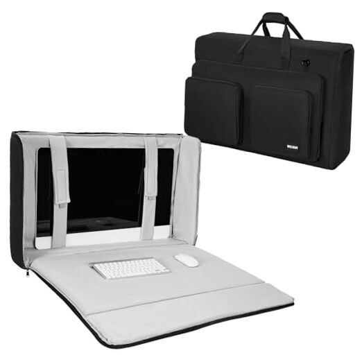 Monitor Carrying Case for 19"-24" Screens, Padded For Dual 19"- 24" Screen