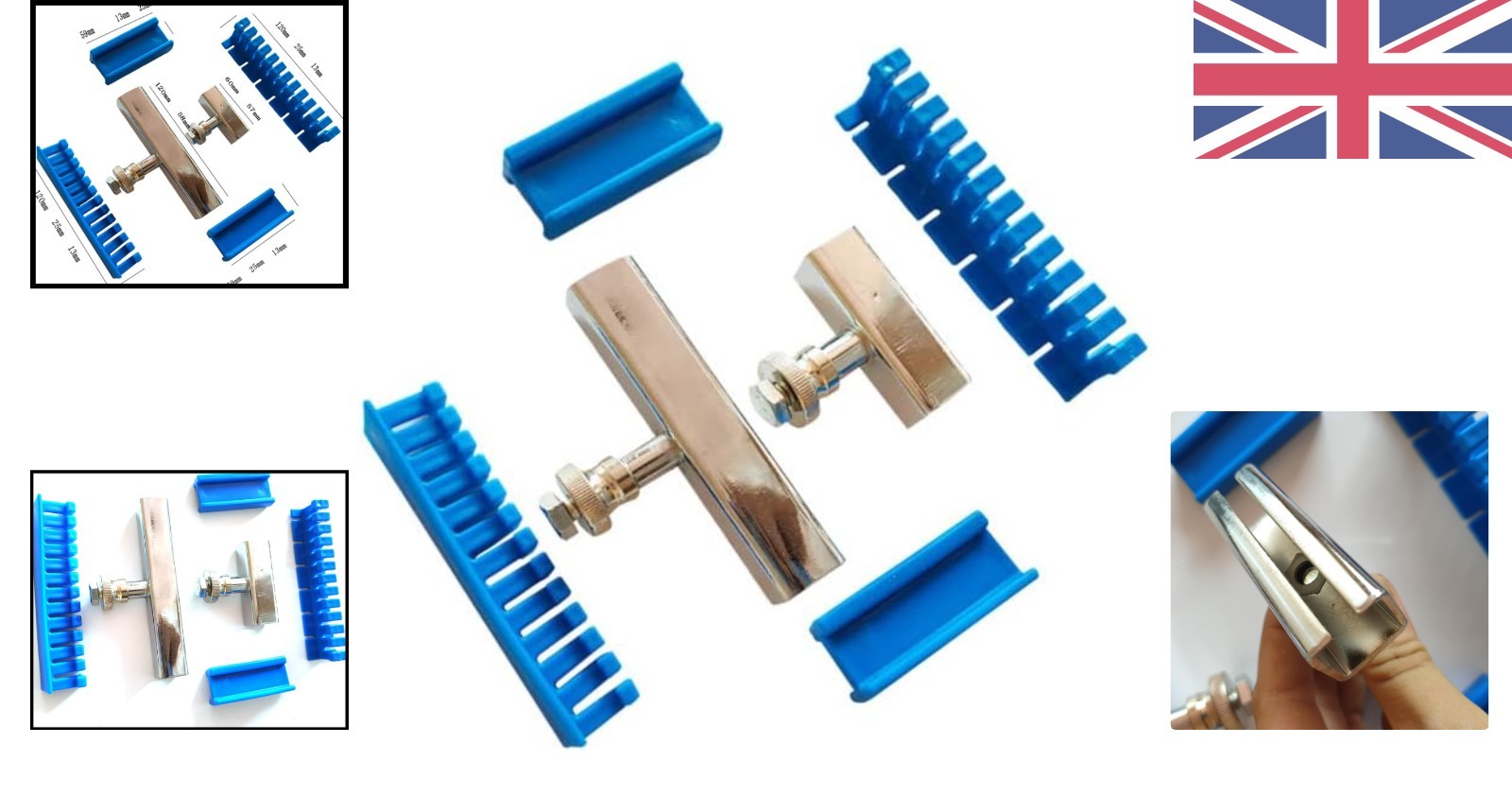 6-Piece Nylon Paintless Glue Puller Tabs for Quick Dent Repair - Auto Tool Kit
