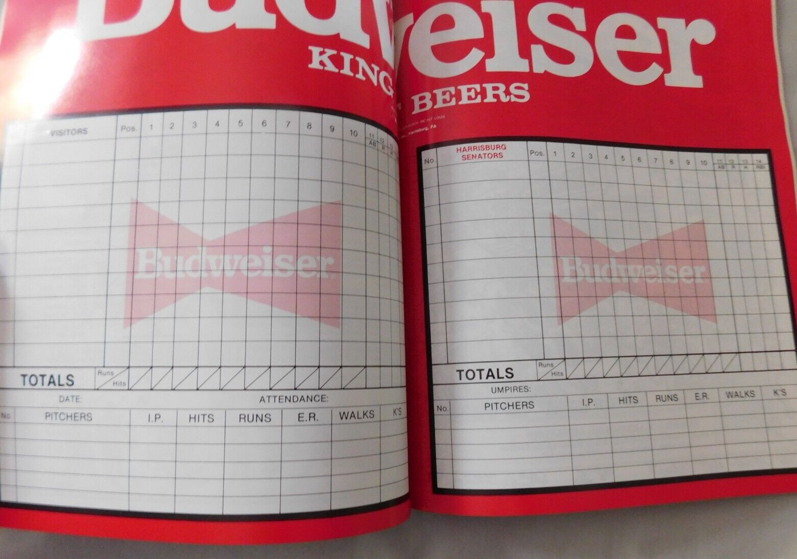 1991 Harrisburg Senators Vs Williamsport Bills Program