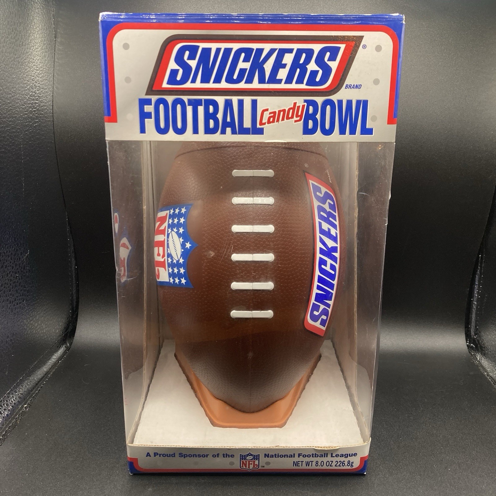 Snickers Football Candy Bowl Plastic Jar Container 2003 NFL Collectible