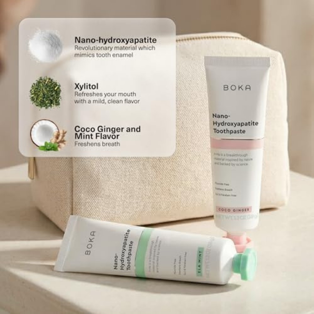 Boka Fluoride Free Toothpaste - Nano Hydroxyapatite, Remineralizing, Sensitive T