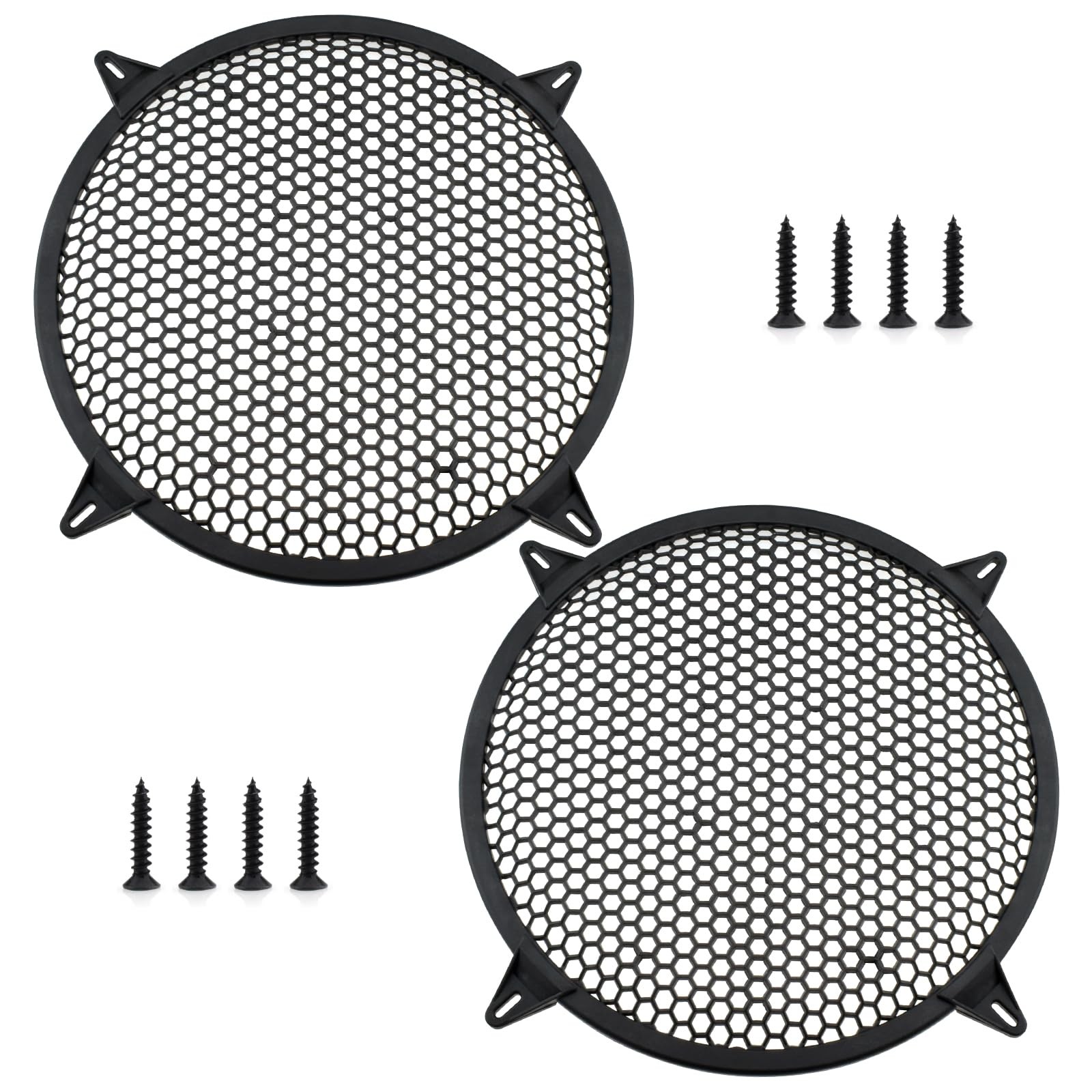 UBANU 10 Inch Speaker Grill Cover, 2 Pack ABS Mesh 10" Round 10 inch