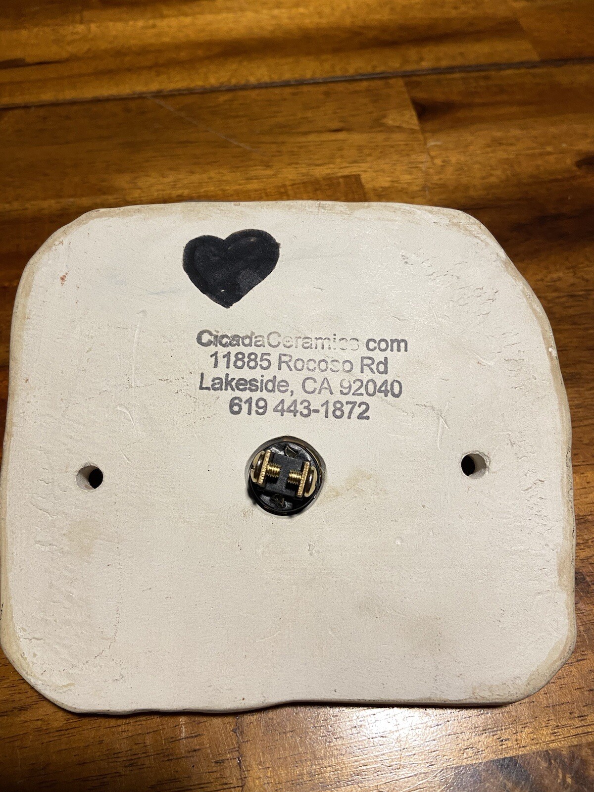 Ceramic Push Button Door Bell Cover With A Cat
