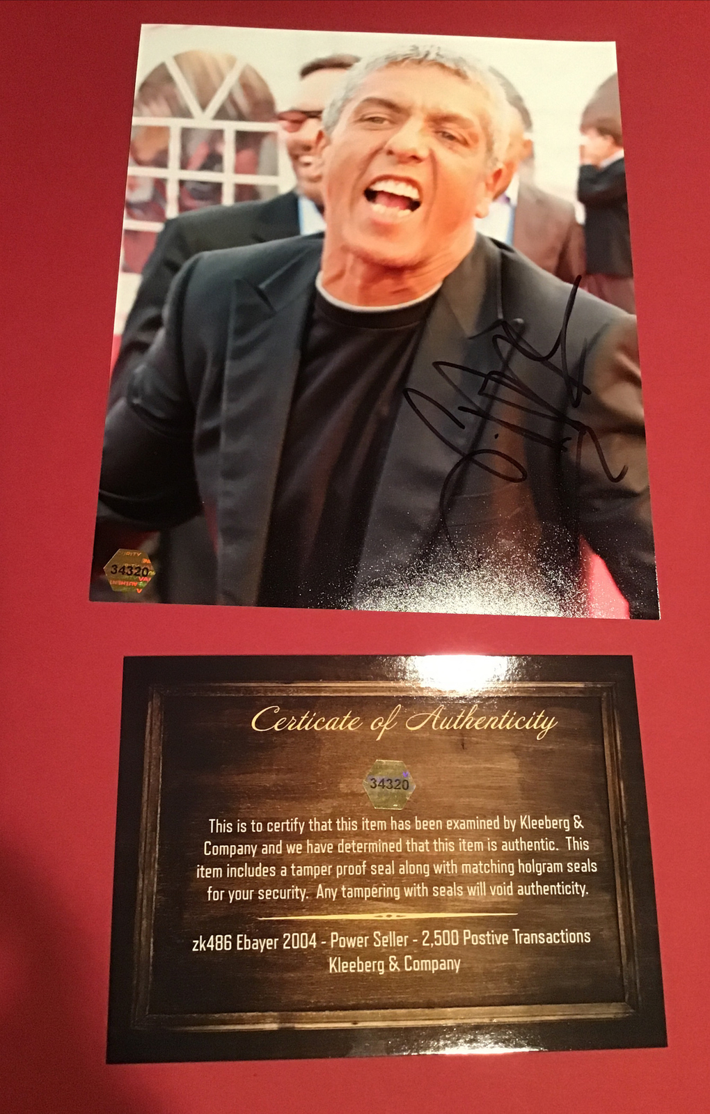 Autograph Samy Naceri 8x10  Taxi Actor On Red carpet COA Bold Signature