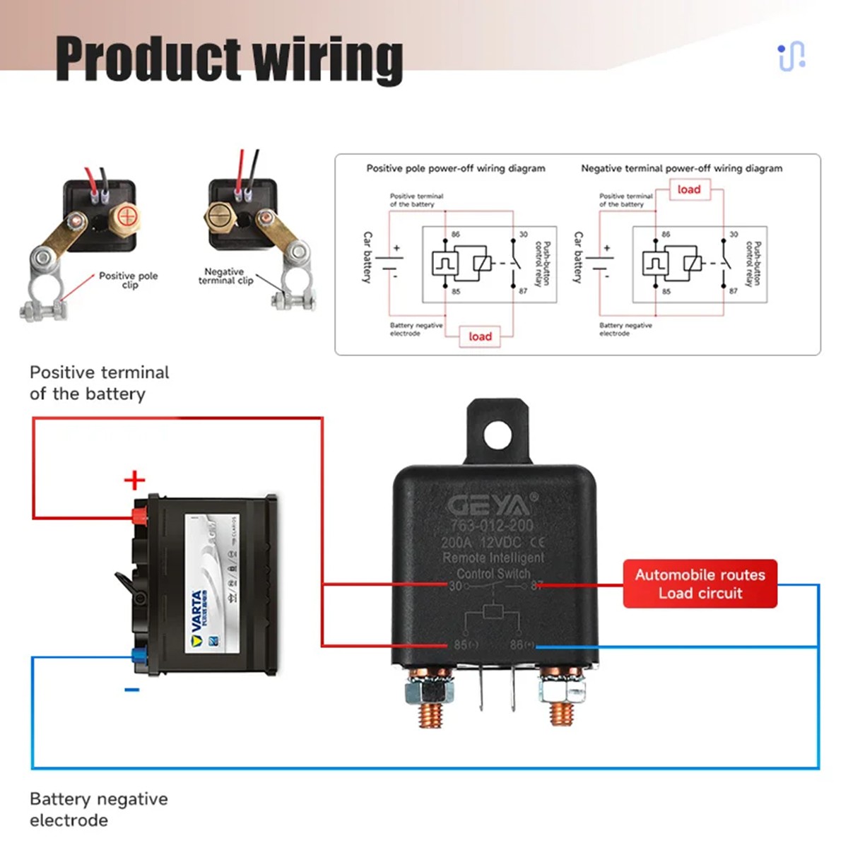 12V 200A Remote Battery Disconnect Kill Switch Anti Theft Auto Isolator D type