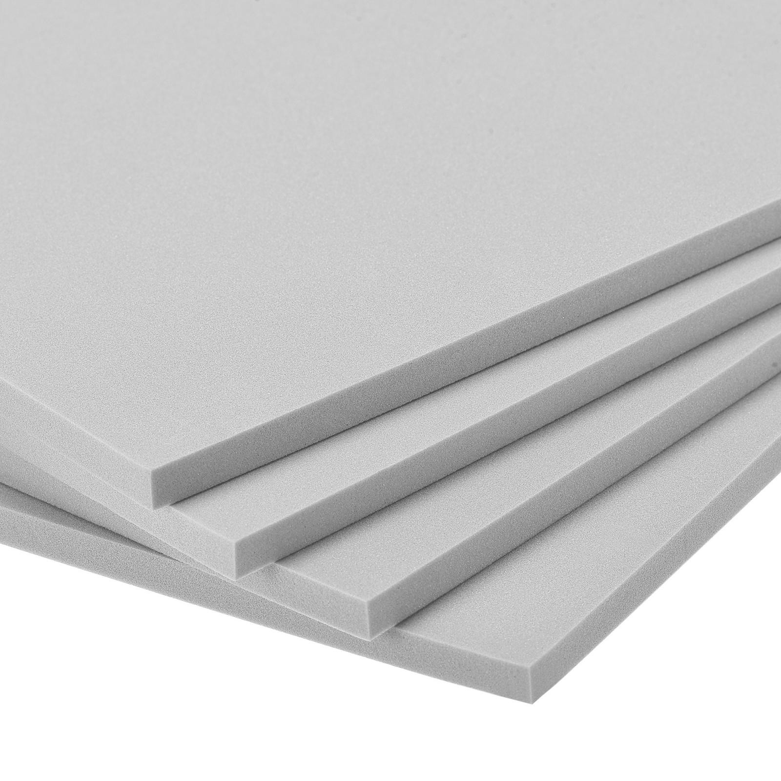 4 Pcs Grey EVA Foam Sheets 10 x 10 Inch 7mm Thickness for Crafts DIY Projects