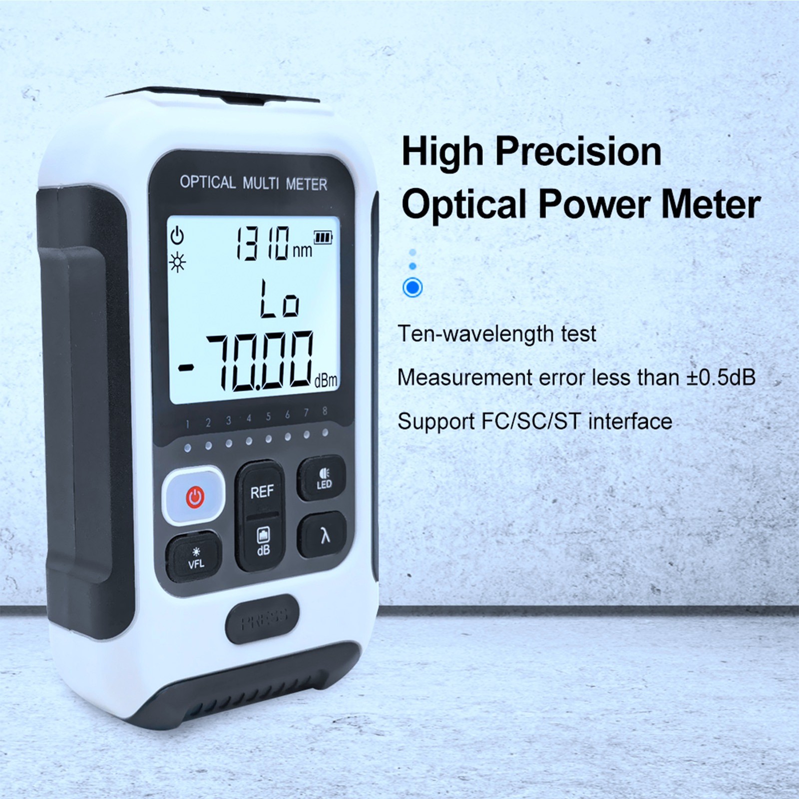 Multifunctional Optical Power Meter Accurate Tester For Engineering White For