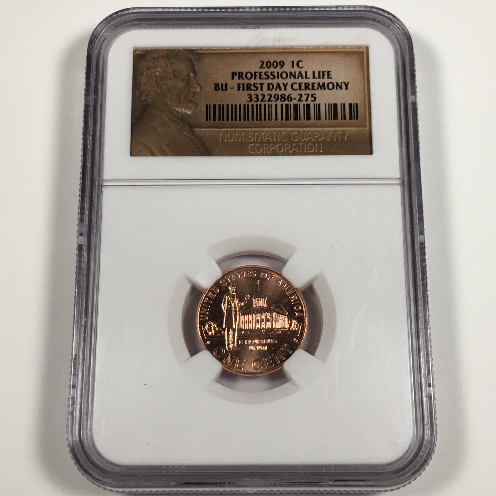 2009 Lincoln Professional Life Cent Penny - NGC BU Certified - 8656-SF
