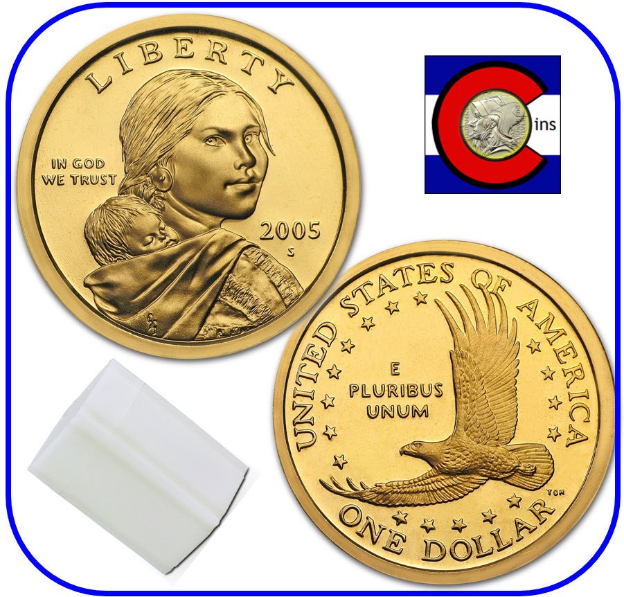 2005-S Proof Sacagawea Dollar Roll (20 coins) -- from proof sets