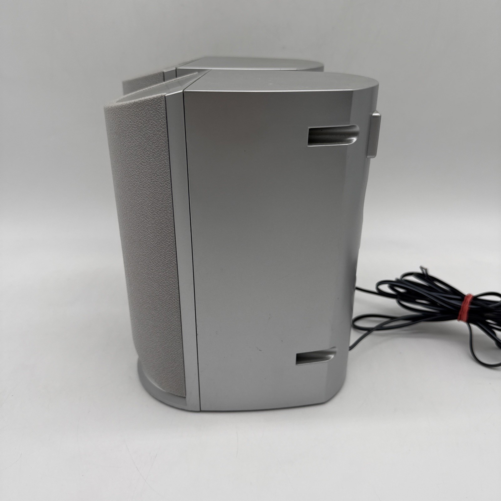 Coby CX-CD375 Speakers Pair 4 OHM Silver -- TESTED & Working