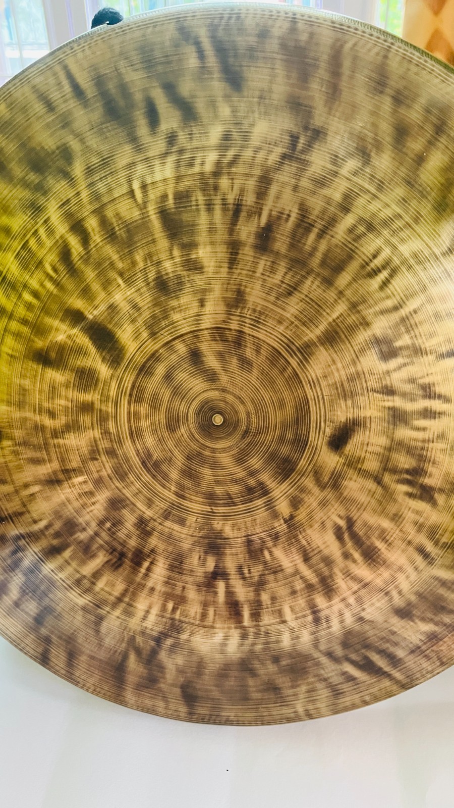 16 inches Handcrafted Tiger Eye Gong-Deep Sound and Vibration-Meditation, Yoga