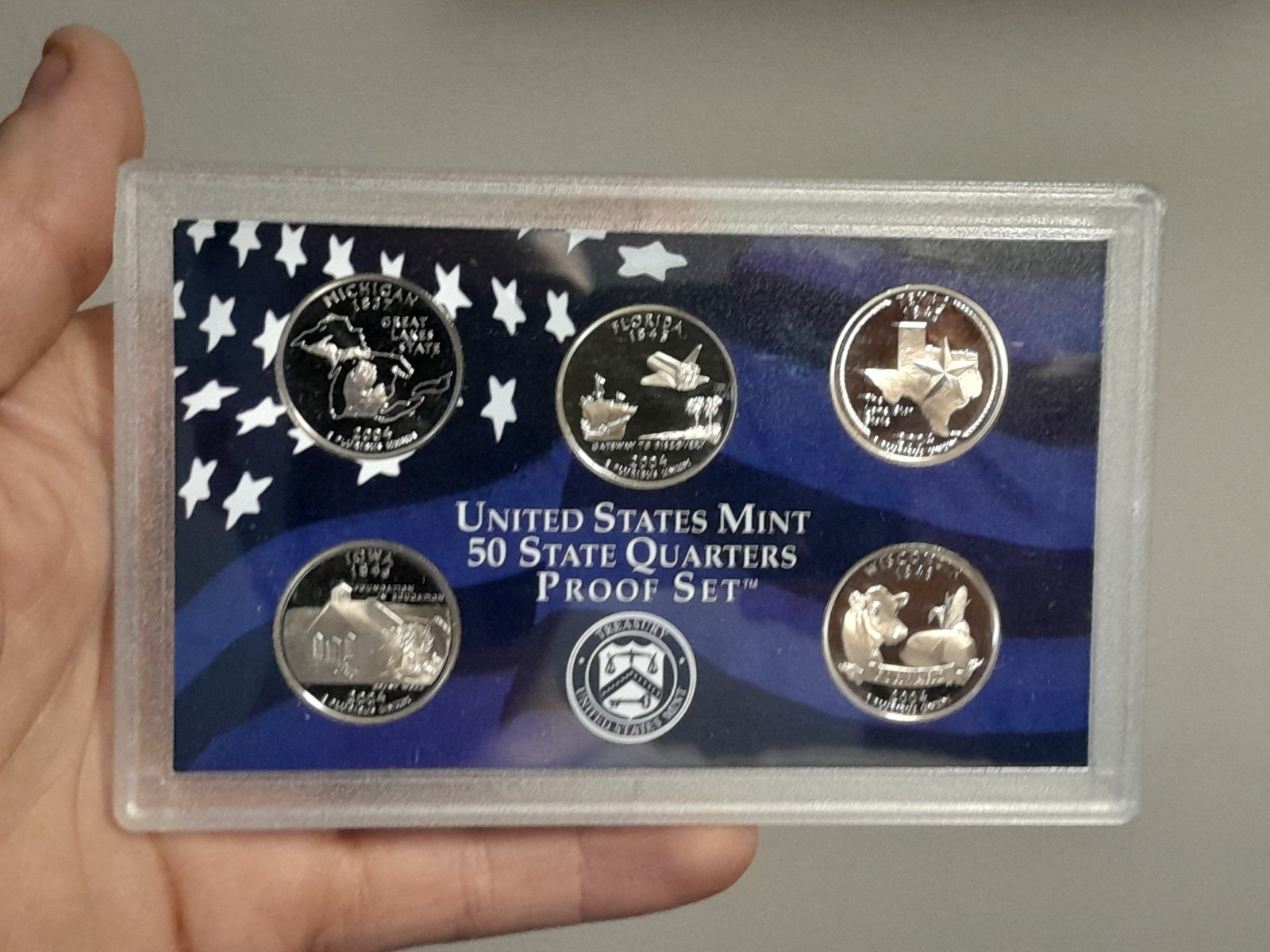 2004 United States Mint 50 State Quarters Clad Proof Set With Box & COA