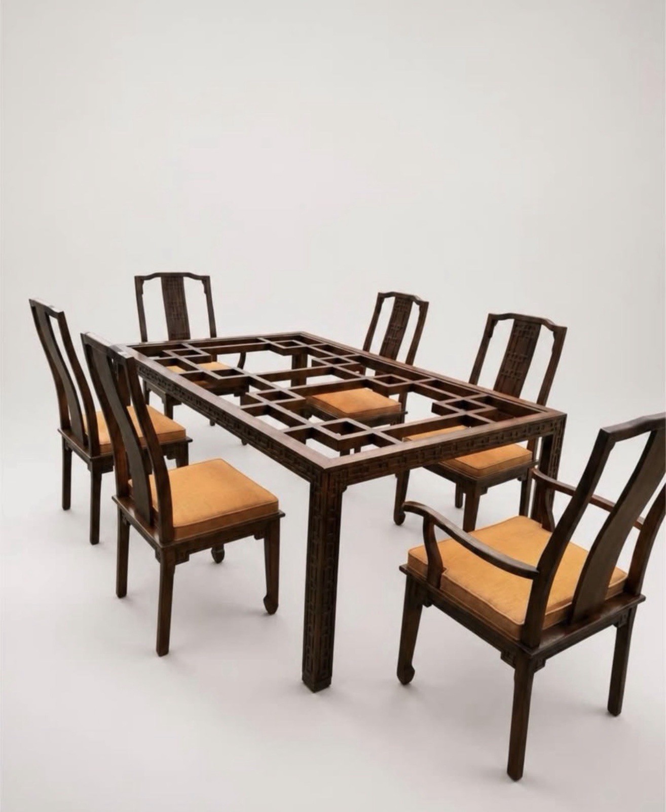 Century Furniture Chin Hua Dining Set by Raymond K. Sabota Complete Set of 6
