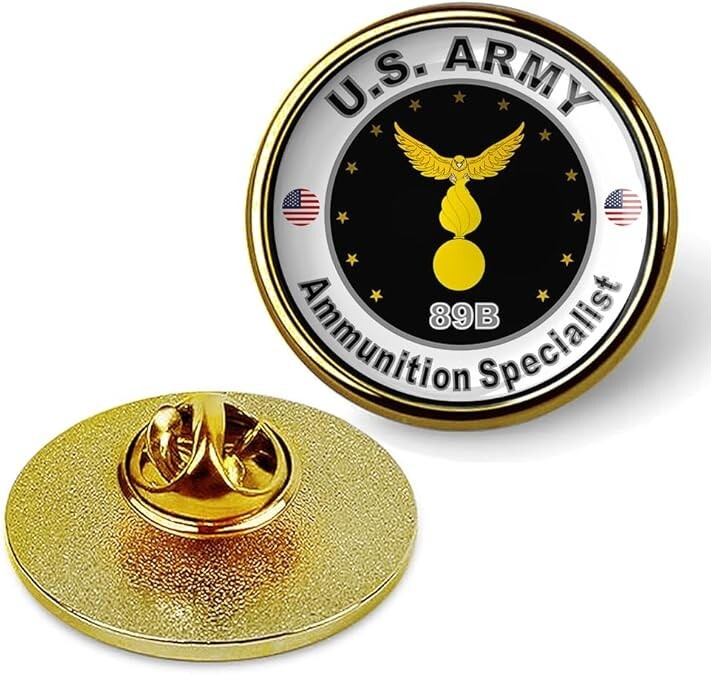 United States Army Ammunition Specialist Tie Suit Shirt Lapel Pin - Gold