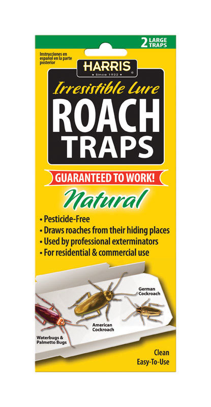 Harris 2 Pack Large Roach Traps With Lure Pest Control