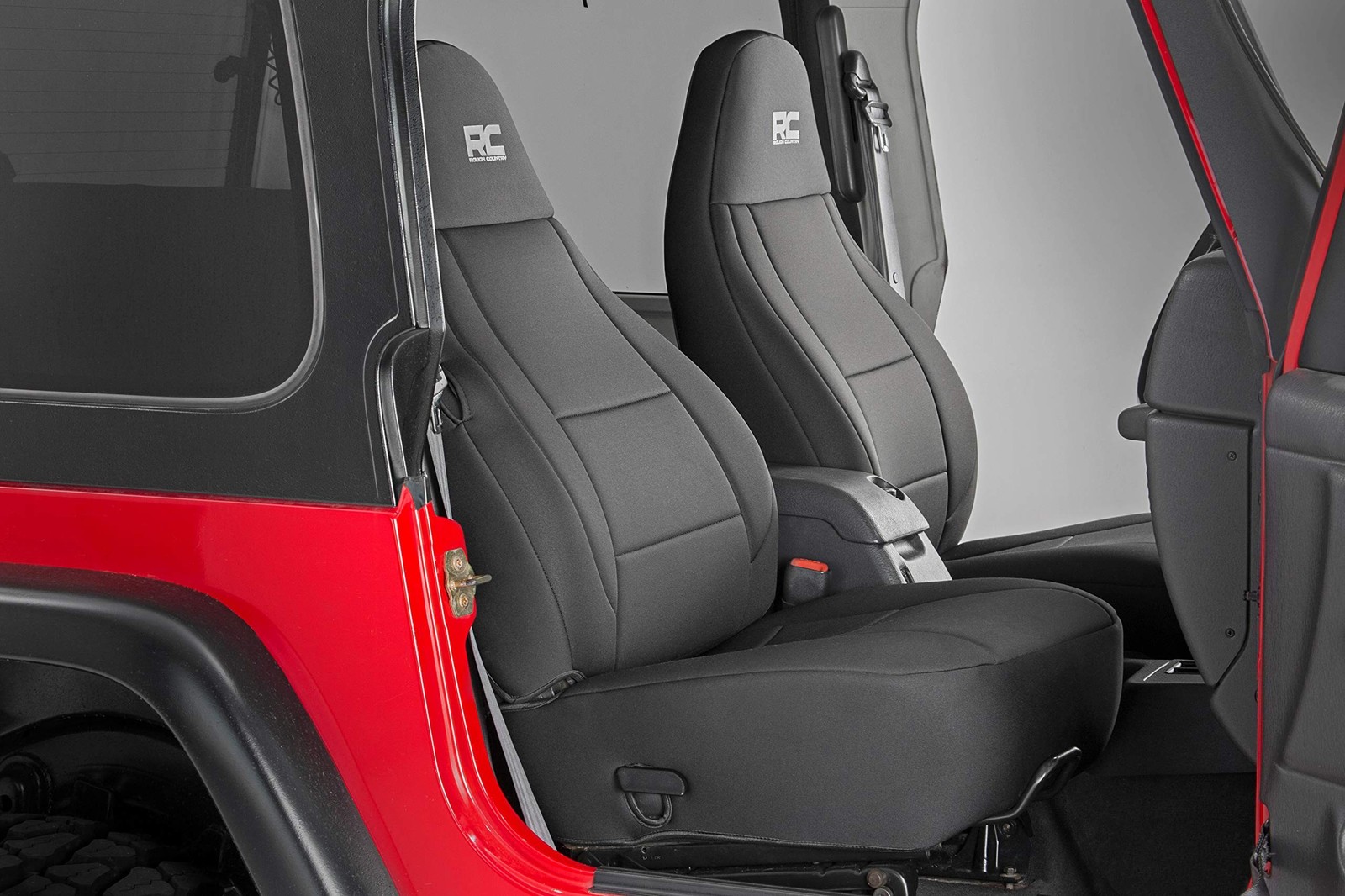 Rough Country Neoprene Seat Covers for Jeep Wrangler YJ (1987-1990) - Waterpr...
