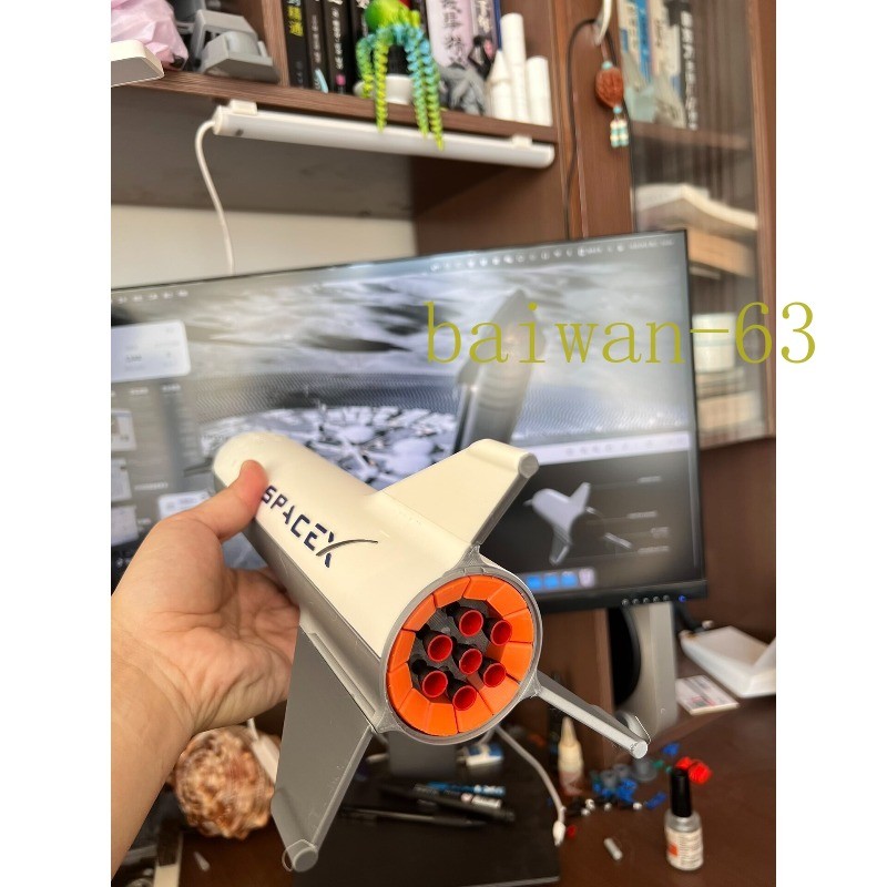 Starship Rocket Model SpaceX Starship 3D Printed Launch Vehicle Spacecraft Model