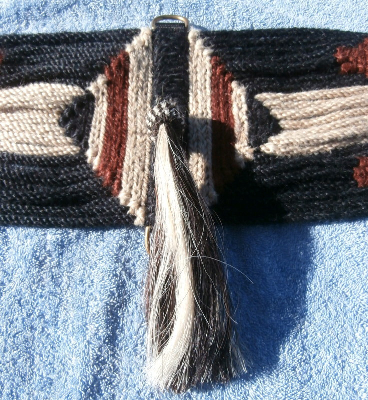 Mohair Horse Hair Tassel 24 Strand 31 in. Horse Cinch Brass Hardware