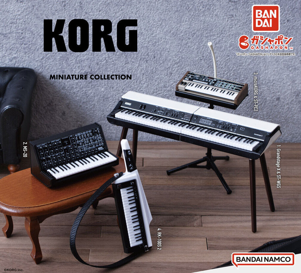 KORG Miniature Collection All 4 types Capsule Toy Bandai