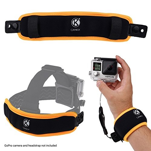 & Headstrap Floater compatible with GoPro Hero 7, 6, 2in1 Floating Wrist Strap