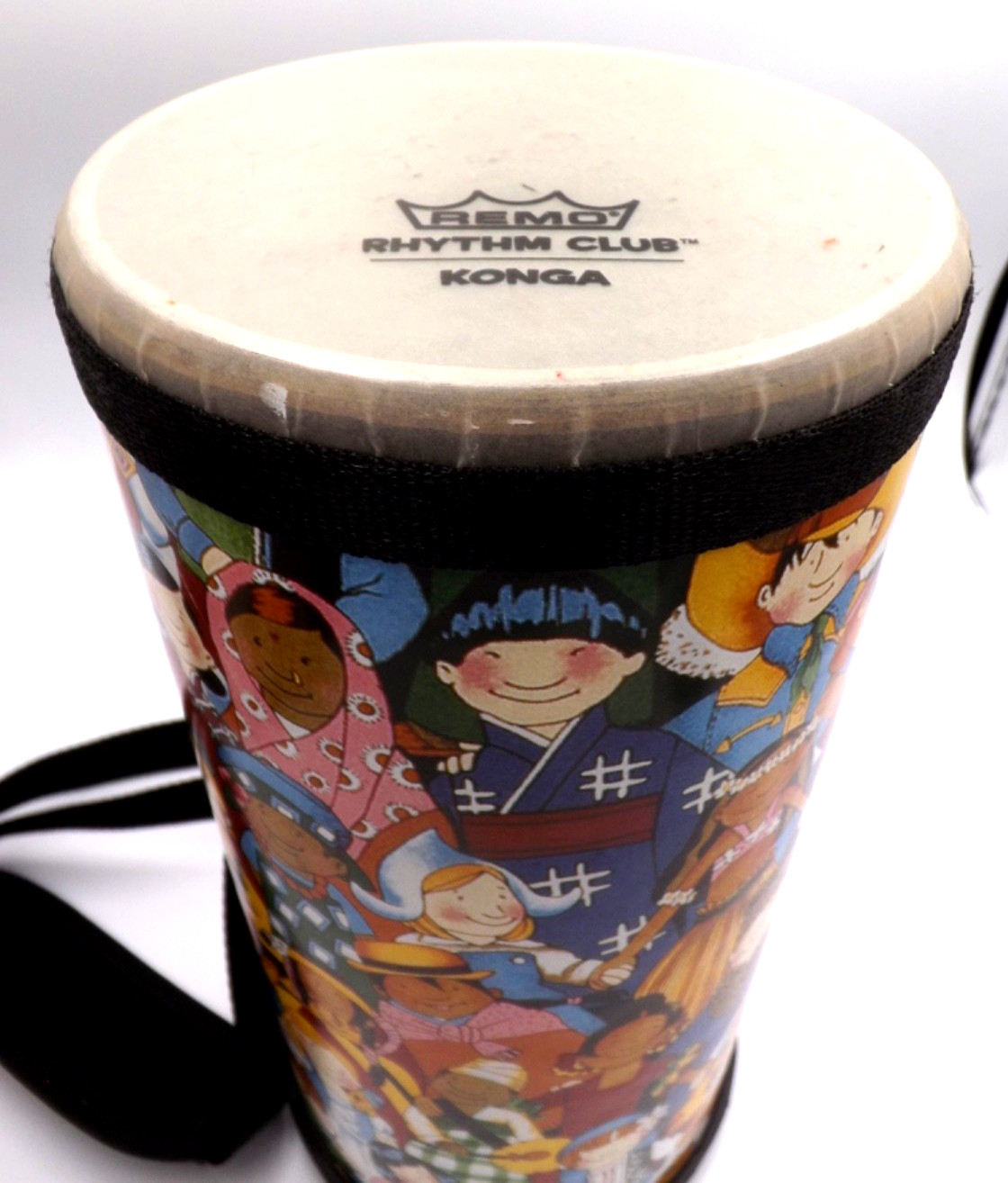 Authentic REMO RHYTHM CLUB KONGA DRUM 6"x12" Multi-Cultural Carry Strap
