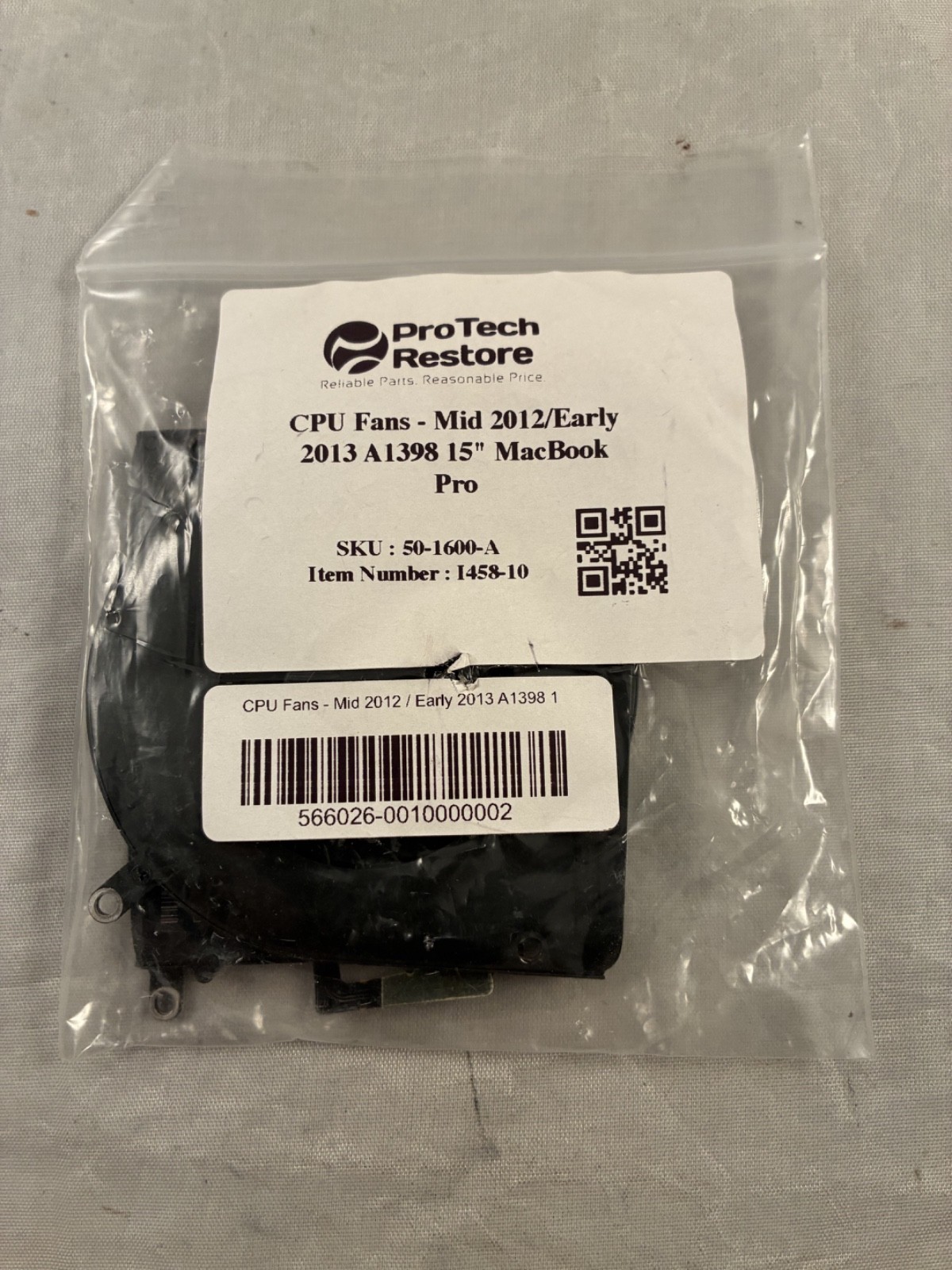 Apple MacBook Pro 15" A1398 2012 CPU Fans KDB06105HC-HM01 KDB06105HC-HM00 PAIR