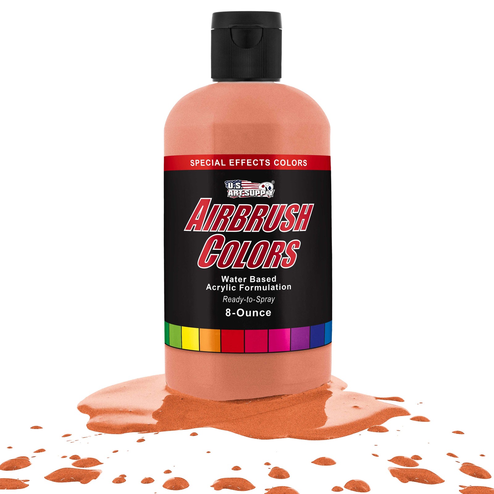 US Art Supply 8-Ounce Special Effects Orange Pearl Airbrush Paint