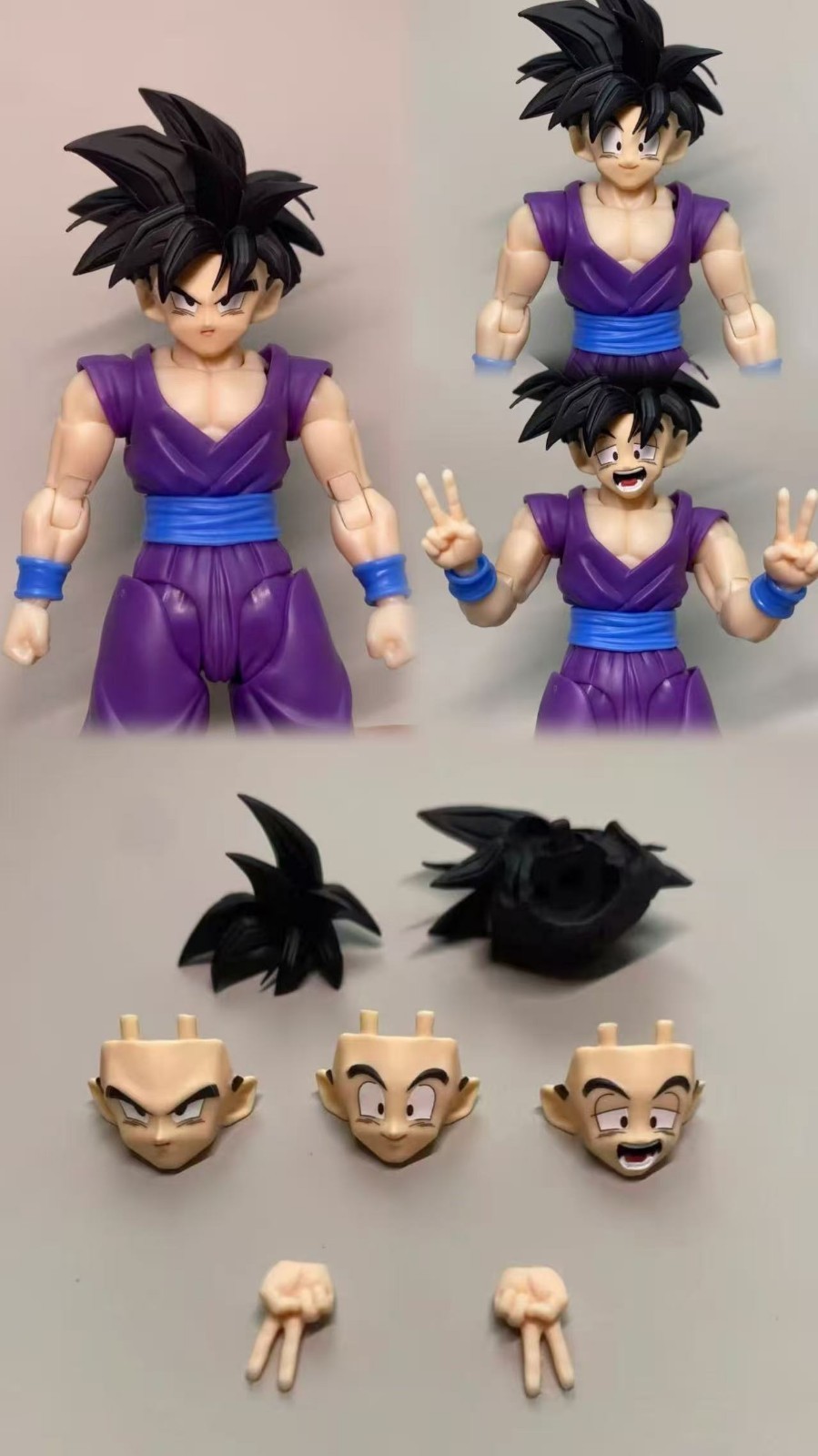 NEW custom kid gohan shf 1/12 gohan black hair Head Sculpt kit No Figure