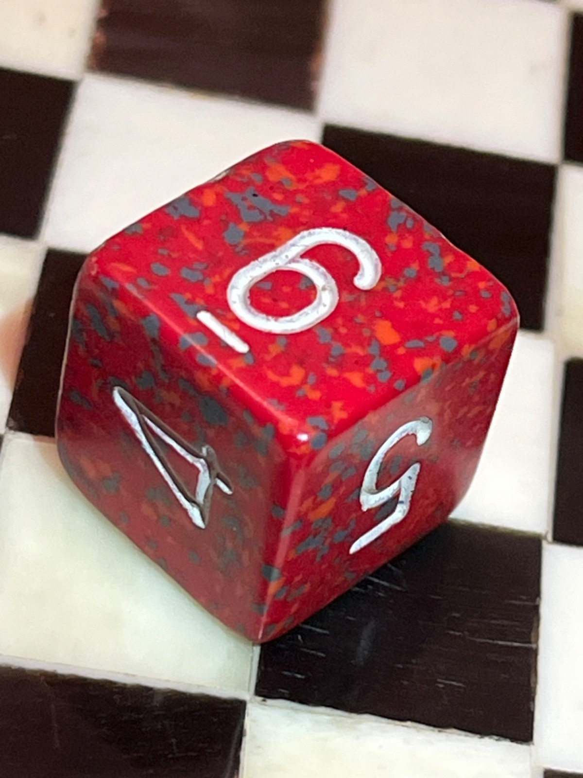 EDGE WEAR! CHX LE209 OOP Chessex D6 Speckled Mars Rpg Ad&d Dice 110925@