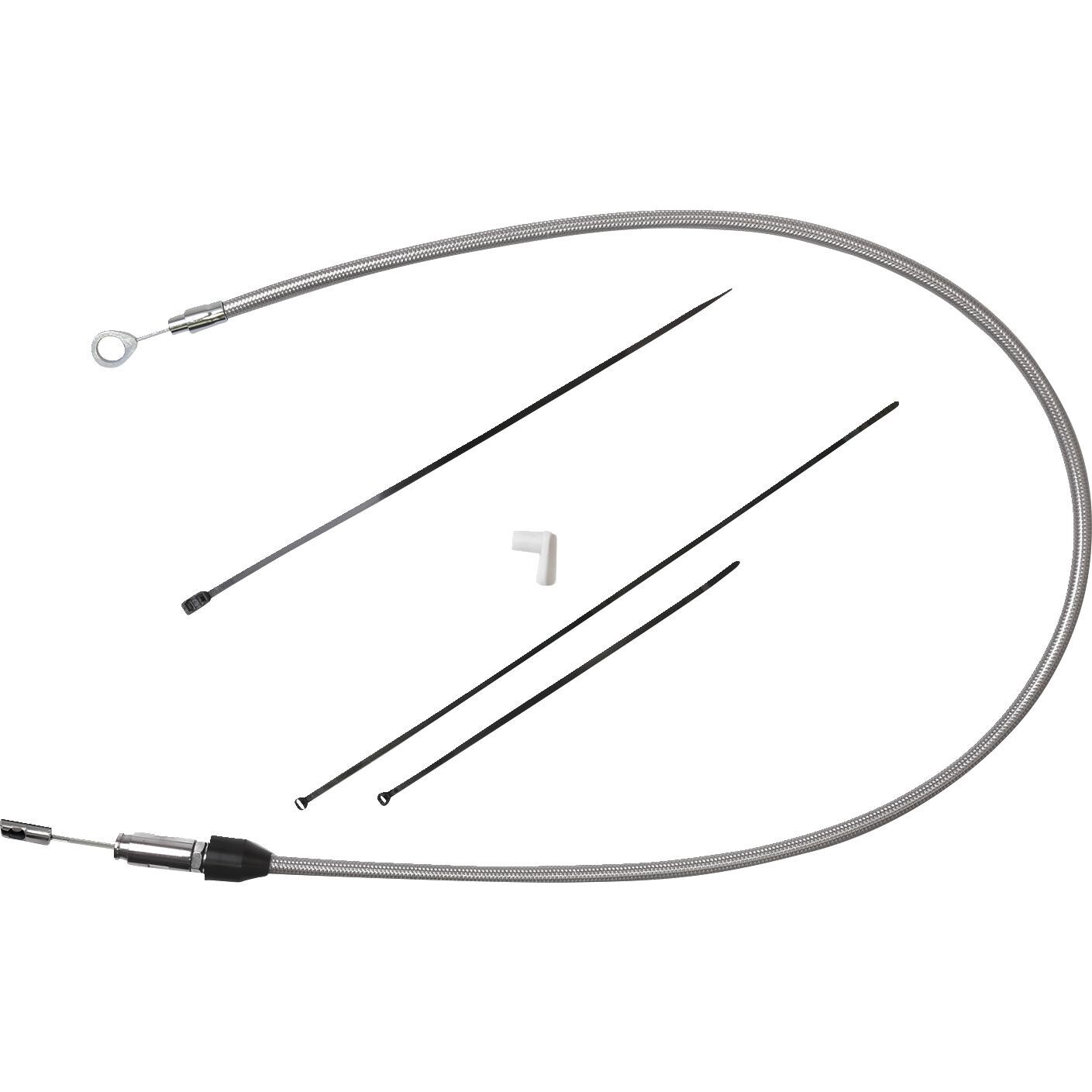 DRAG SPEC Quick Connect Clutch Cable Upper 56" Stainless for 18-24 FXBB/FLFBS