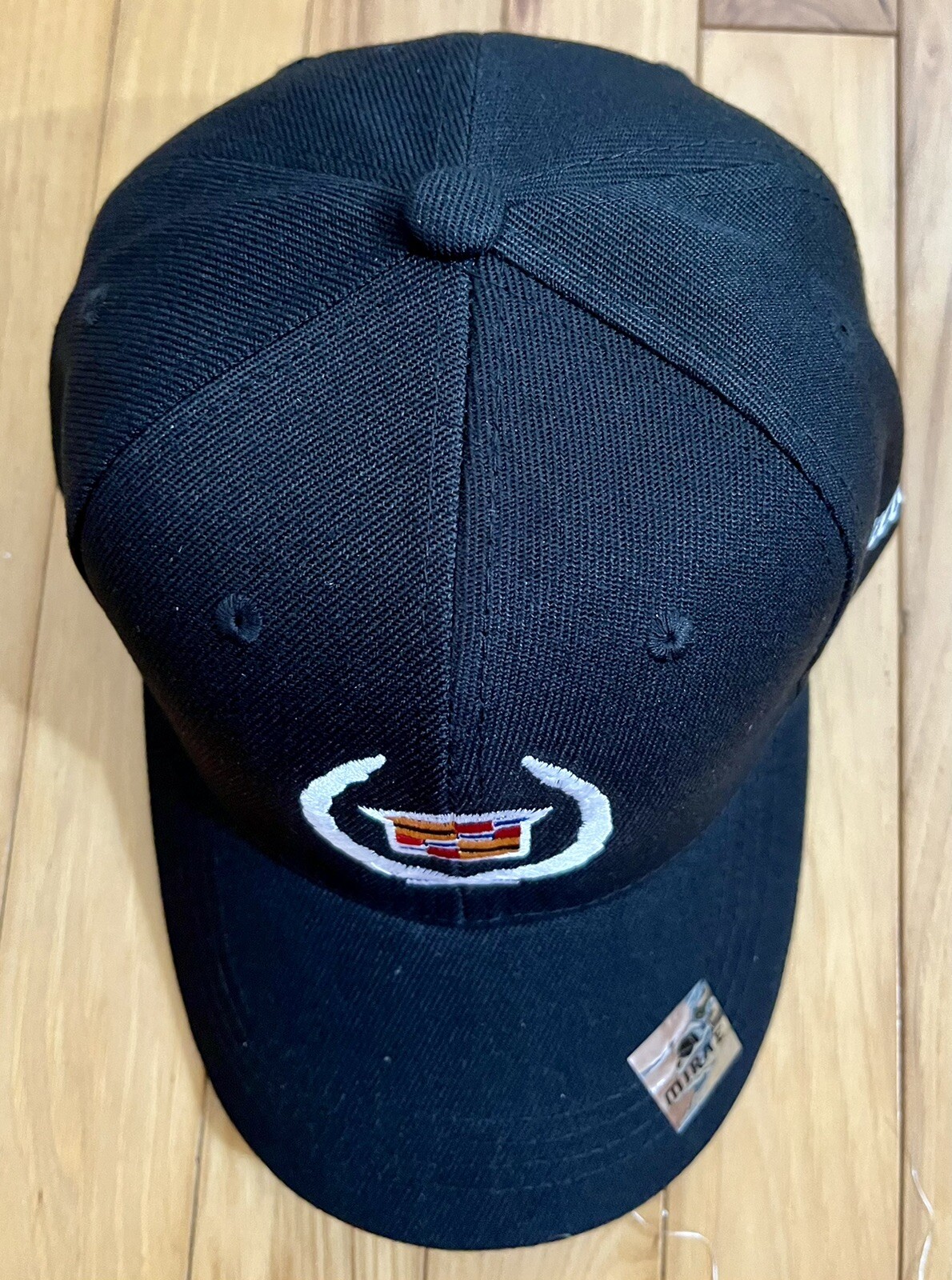 Cadillac Logo Embroidered Baseball Cap . Adjustable. Black