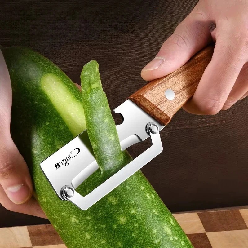 Wooden Vegetable Peeler Multi Function Kitchen Fruit Carrot Orange