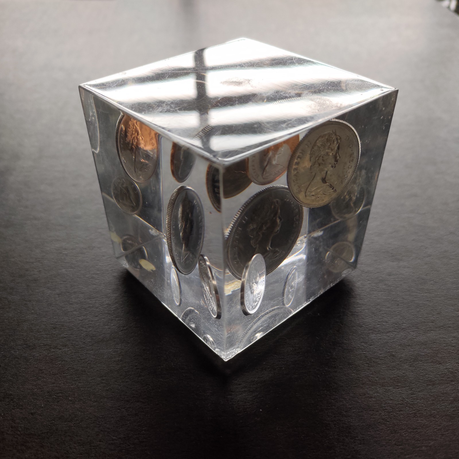 Acrylic Cube Coins Canada 1969